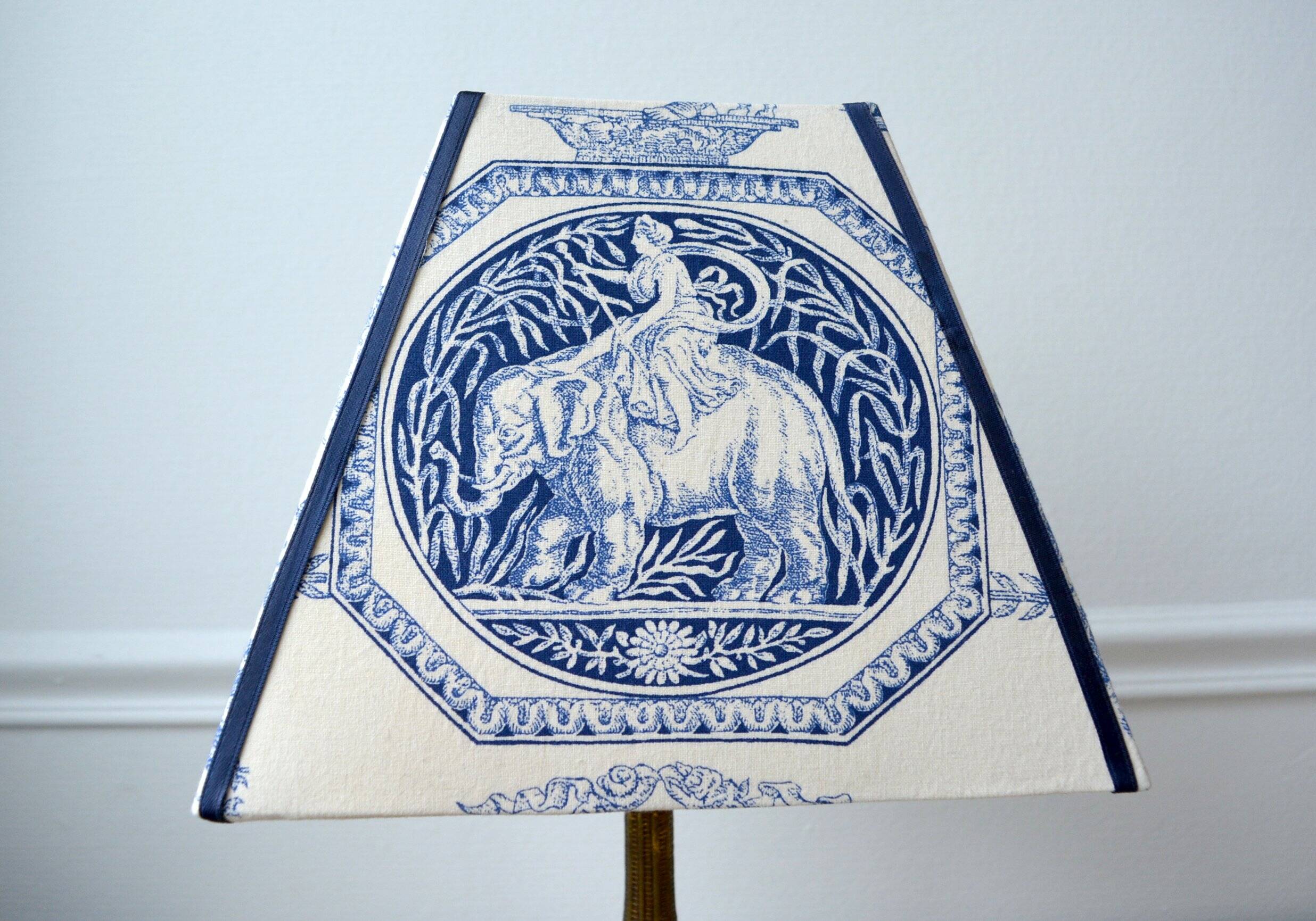 Blue toile de Jouy lampshade