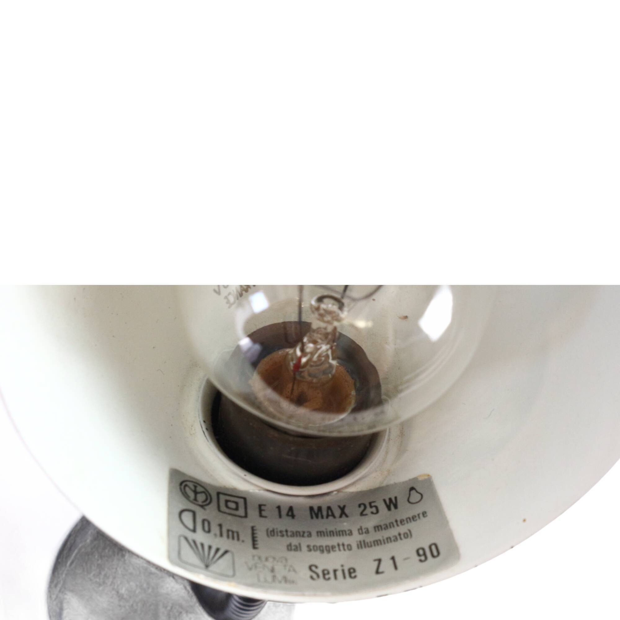 Pair of vintage adjustable bedside lamps, Veneta Lumi