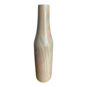 Ceramic vase, iridescent mother-of-pearl color
