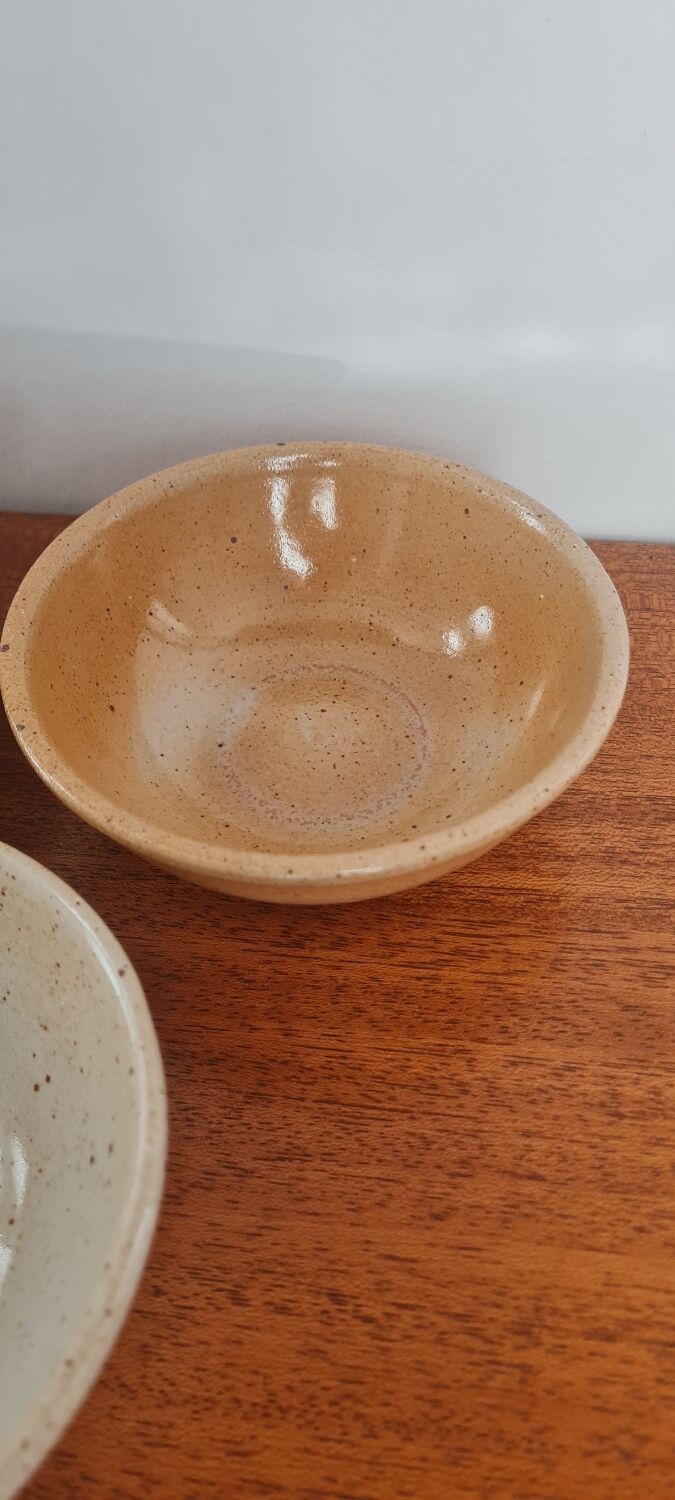 Set of 3 bowls in marsh sandstone
