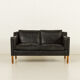 Stouby leather sofa, Denmark 1970s