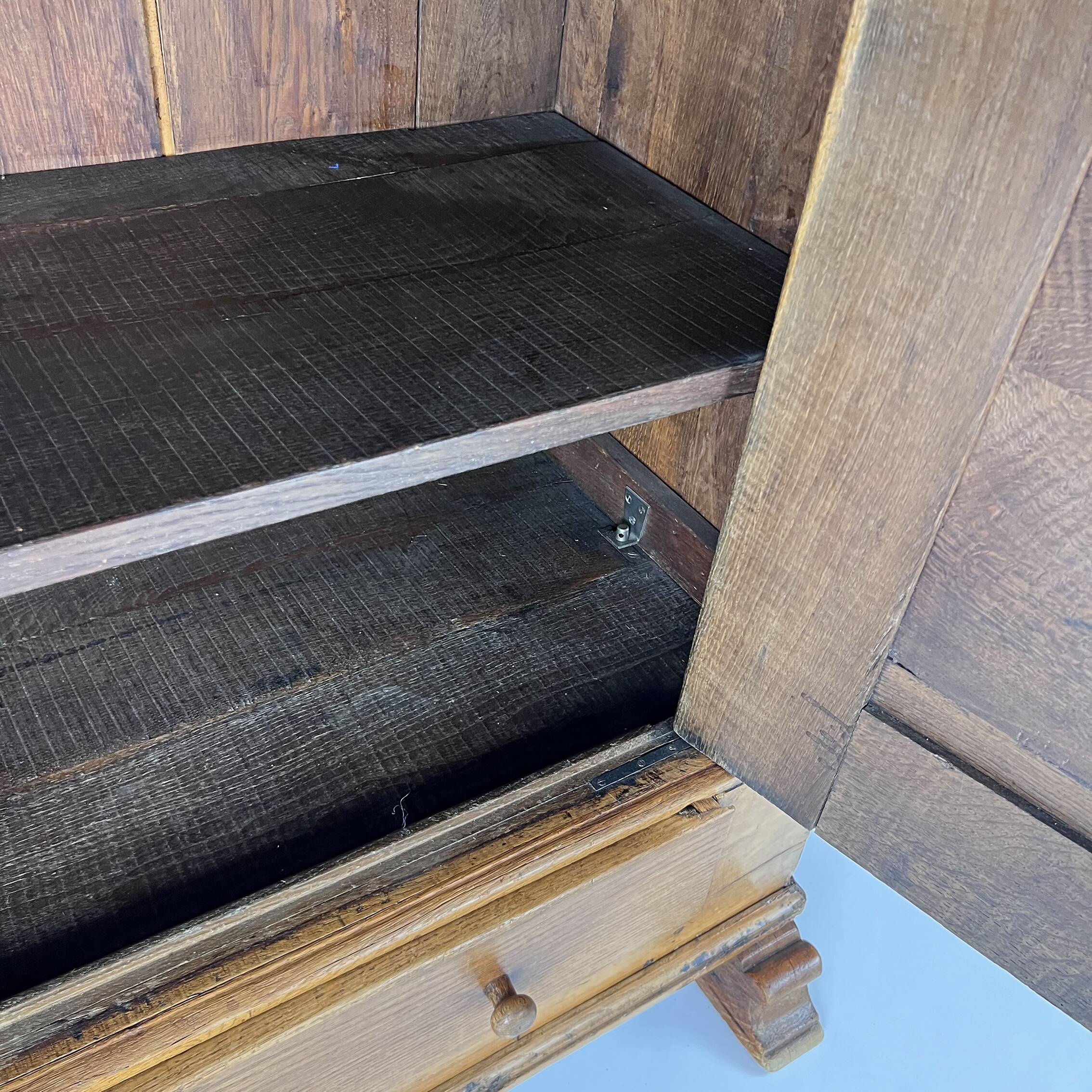 Dutch Antique Oak Cabinet, 1800s