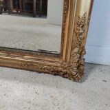 Rectangular golden mirror moldings plant motifs nineteenth H: 130cm