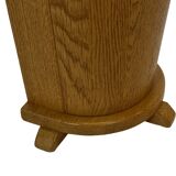 Porte-parapluie vintage en chêne, design de rangement minimaliste des années 60