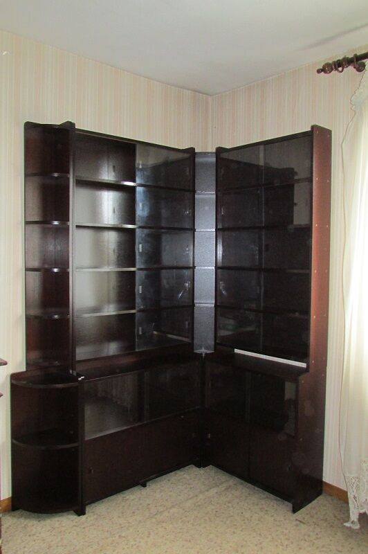 Scandinavian style angle bookcase, modular, 1970s