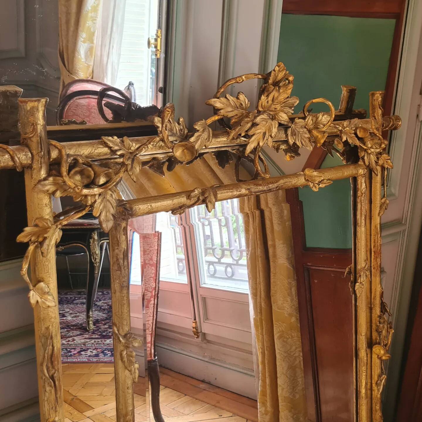 Napoleon III beaded mirror