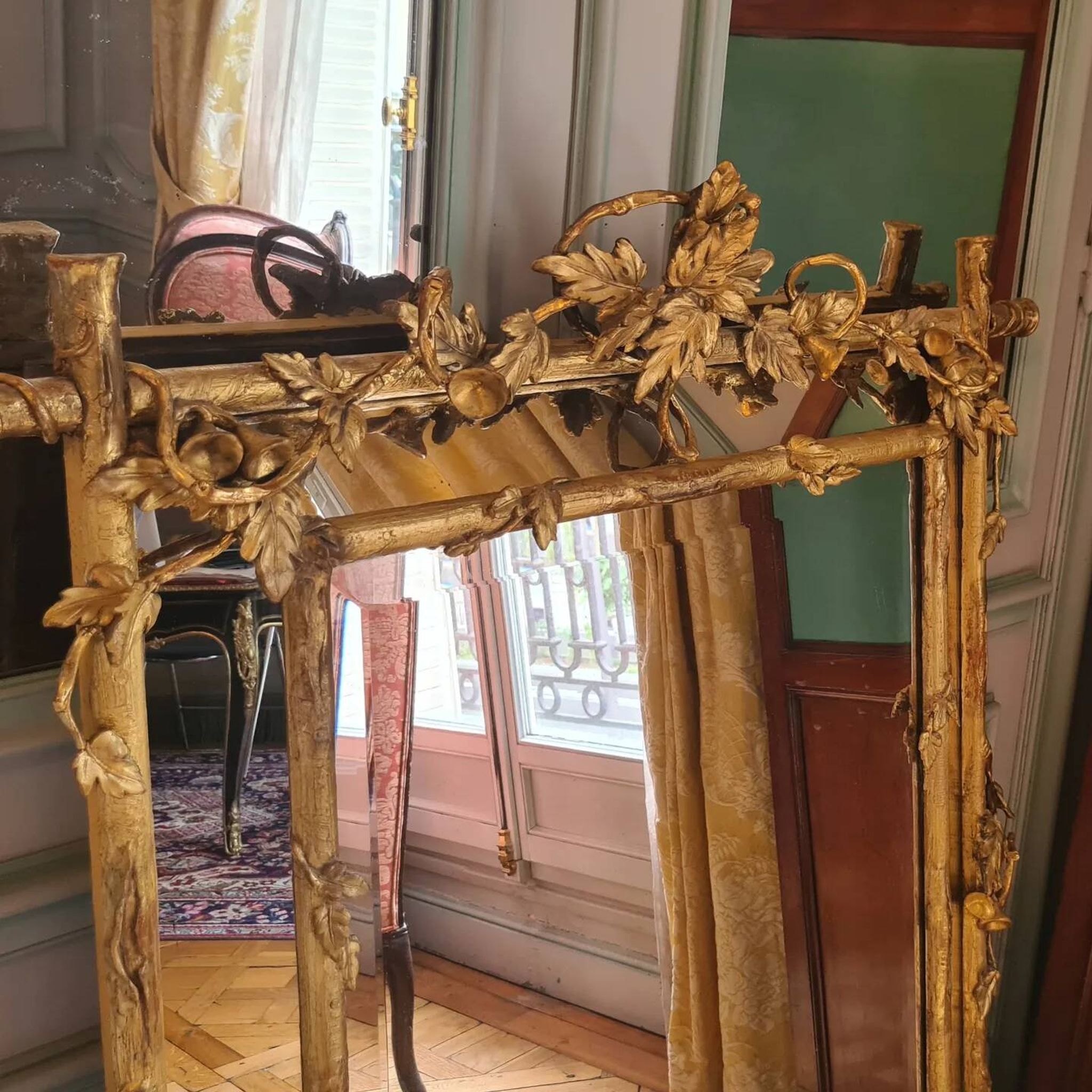 Napoleon III beaded mirror