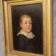 Huile sur panneau de bois, portrait d'enfant époque Empire