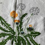Nappe carrée 170 x 170  brodée main