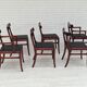 Danish design by Ole Wanscher, set of dining chairs 70s,