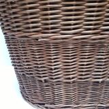 Wicker storage laundry basket and lid