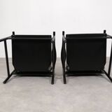 2x wooden Scandinavian arm chairs