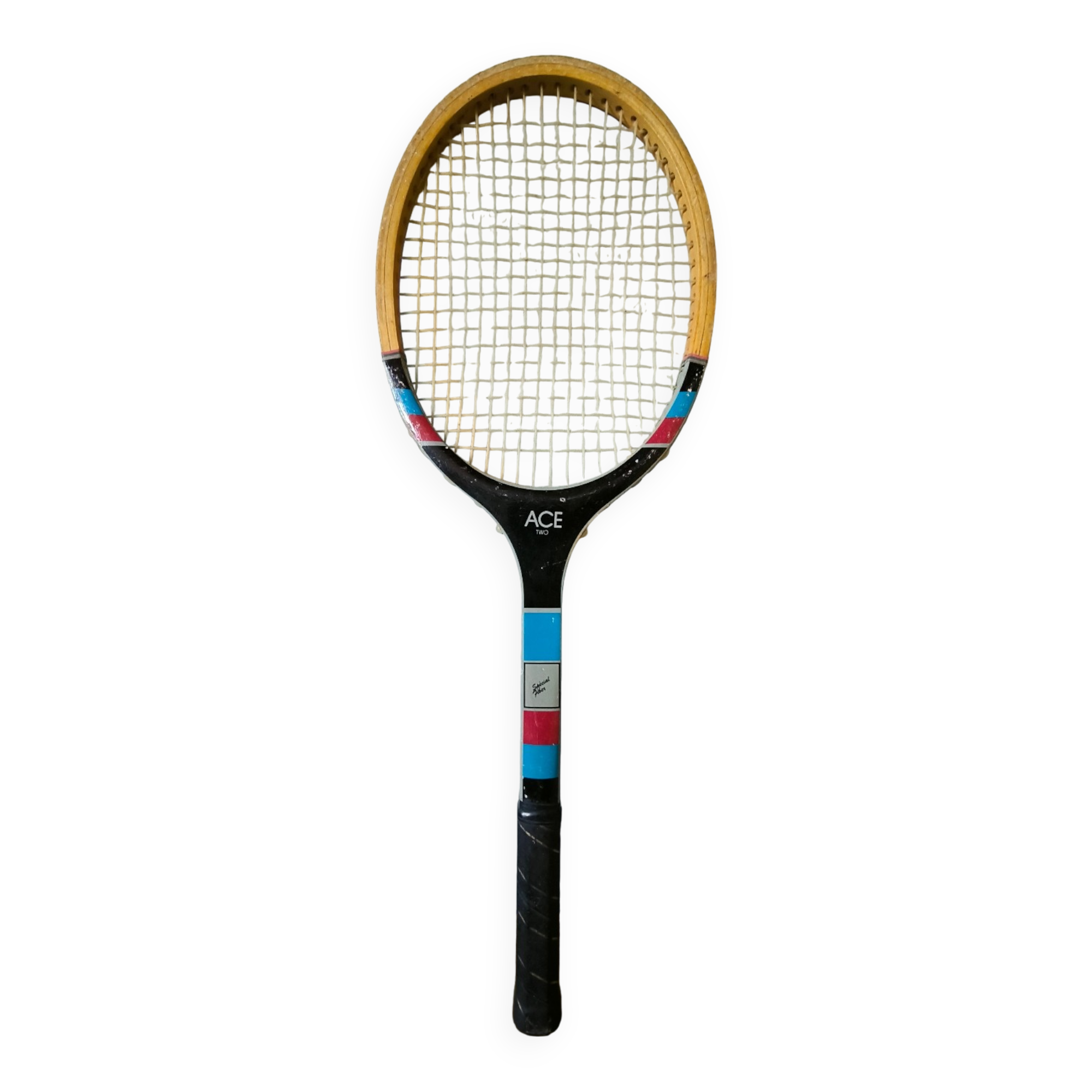 Vintage wooden tennis racket Ace Two Sport 2000