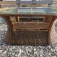 Oval vintage rattan coffee table