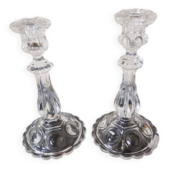 Paire de bougeoirs baccarat