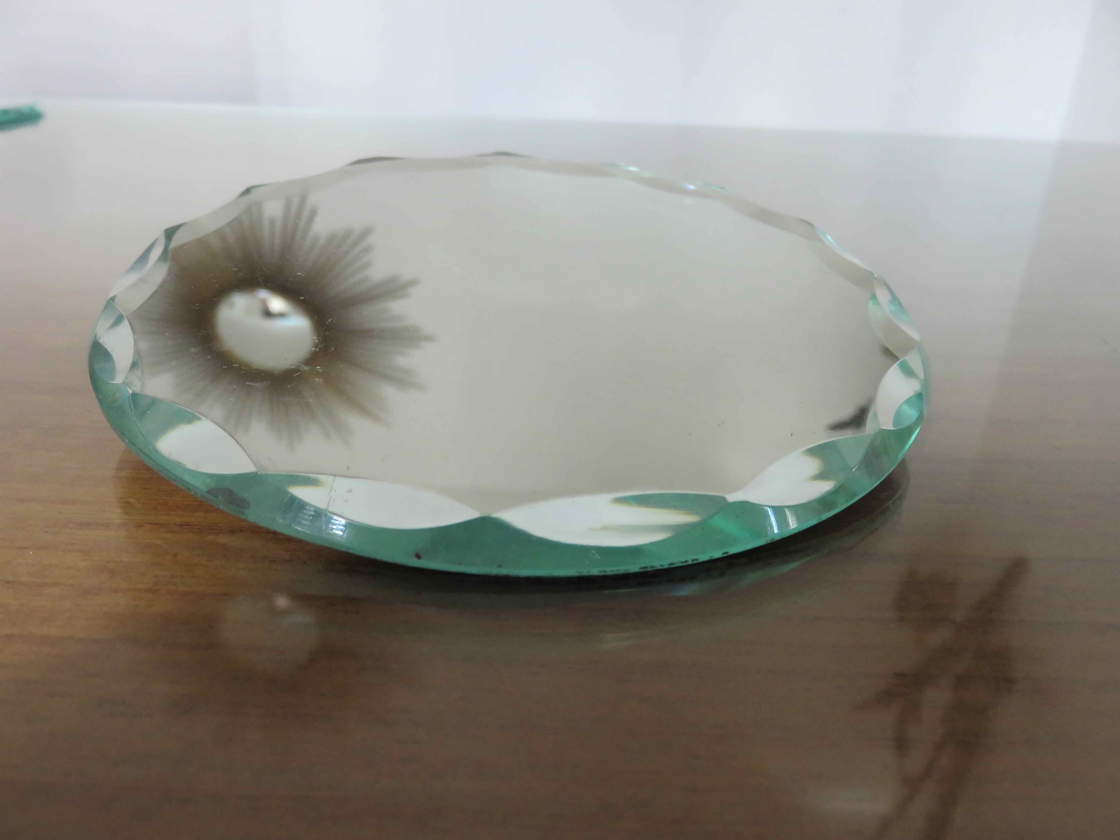 Set of 6 small antique mirrors beveled art Deco to pose