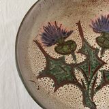 Vallauris deep plate with thistles