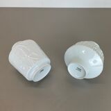 Set of 2 OP Art Biscuit Porcelain Vases by Edelstein Bavaria, Germany, 1970s