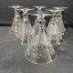 6 engraved light crystal glasses