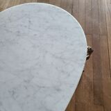 Coffee table in white Carrara marble