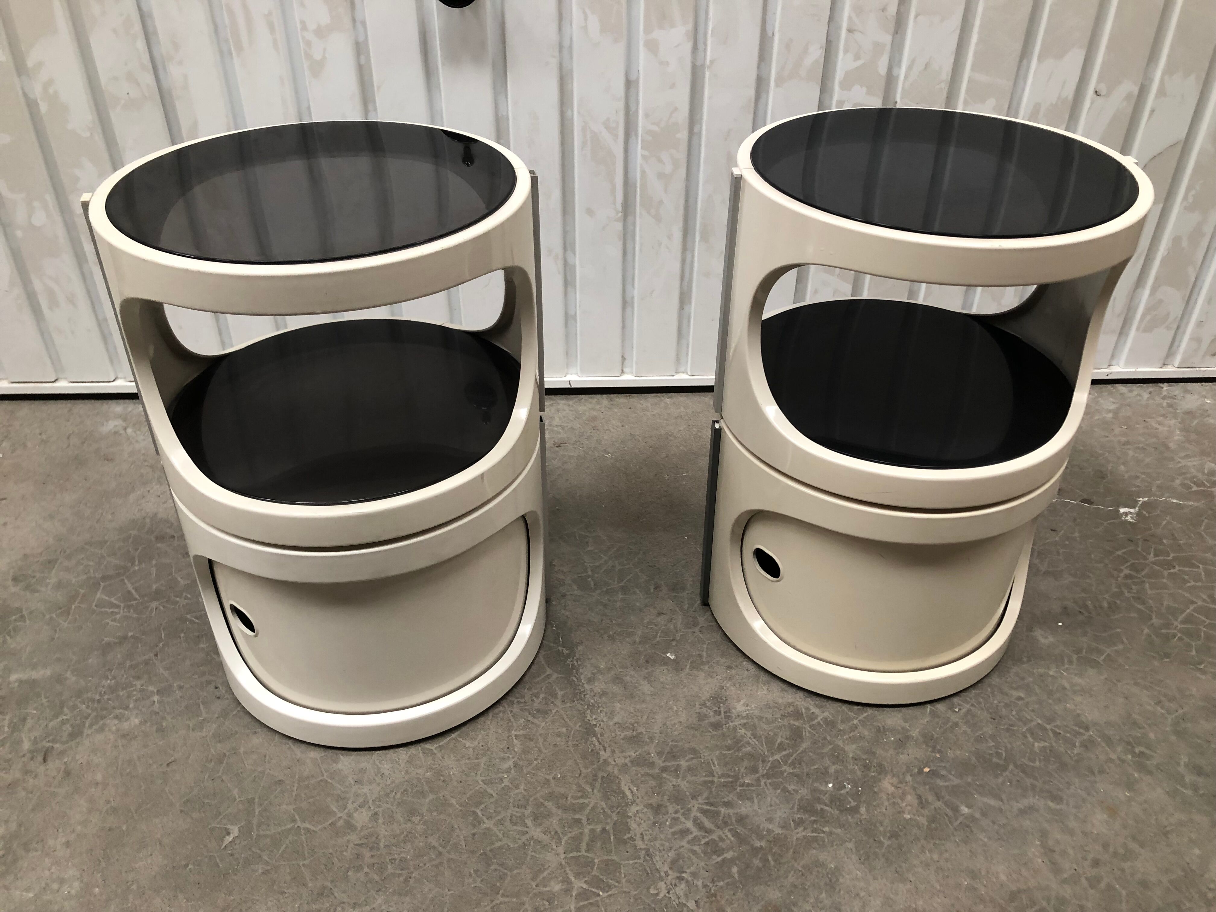 Pair of bedside tables 4 modules 1970