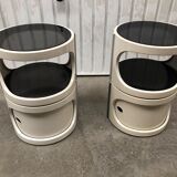 Pair of bedside tables 4 modules 1970