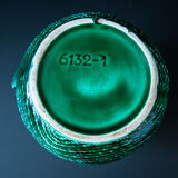 Green pitcher Sarreguemines Digoin vintage 60s slip