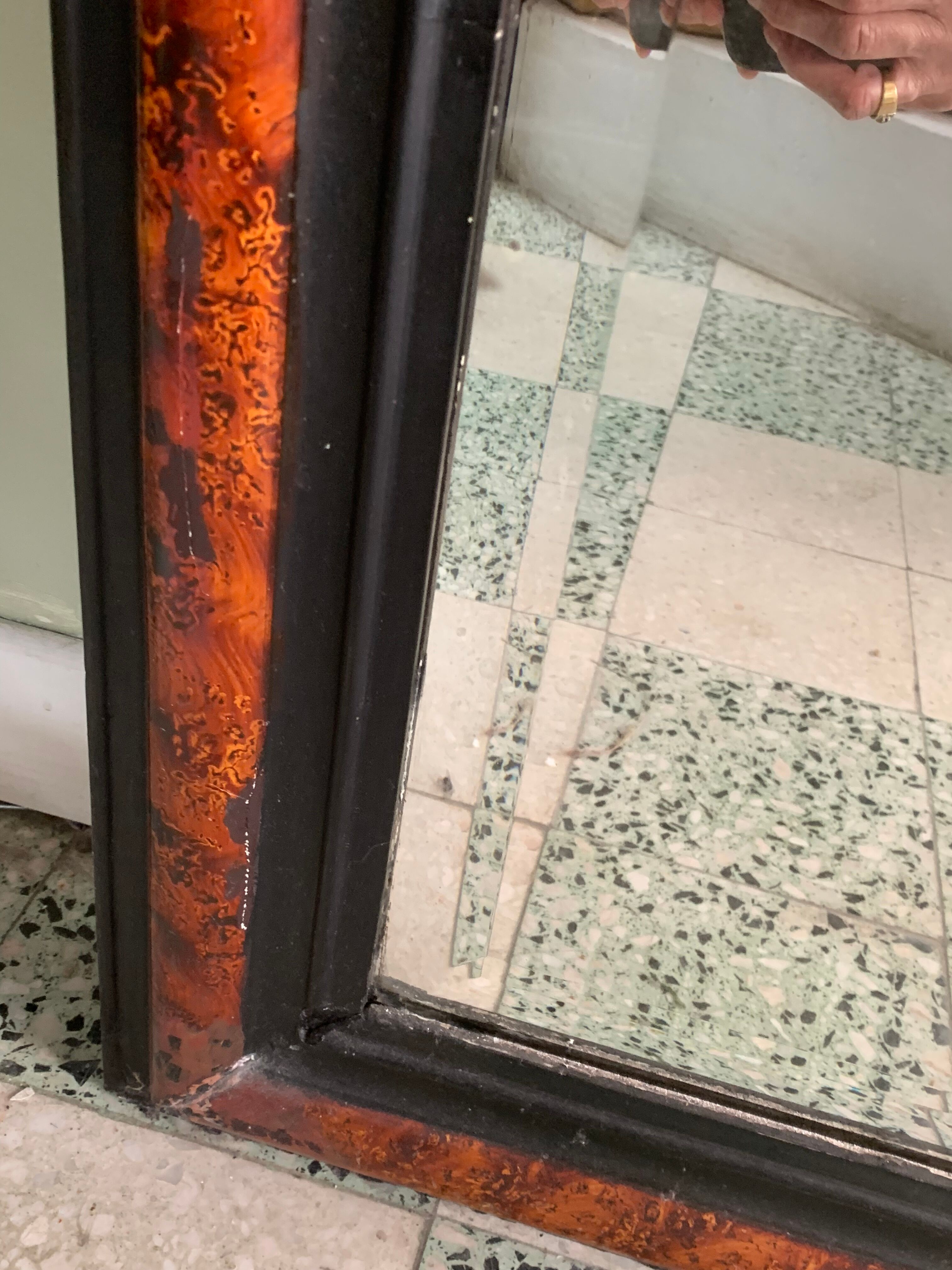 Old mirror, beveled ice, Louis-Philippe