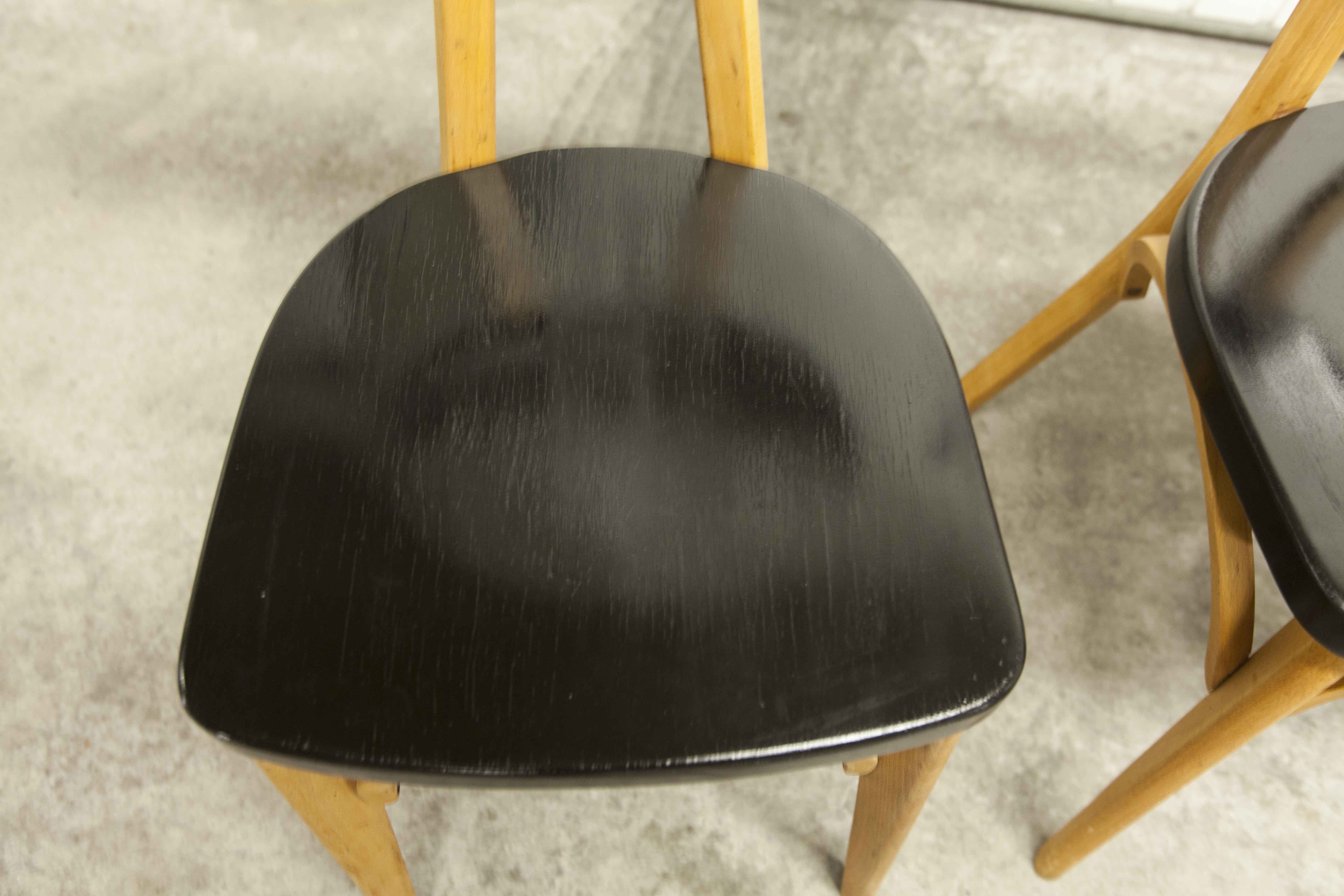 Set of 6 restored Luterma "banana" chairs