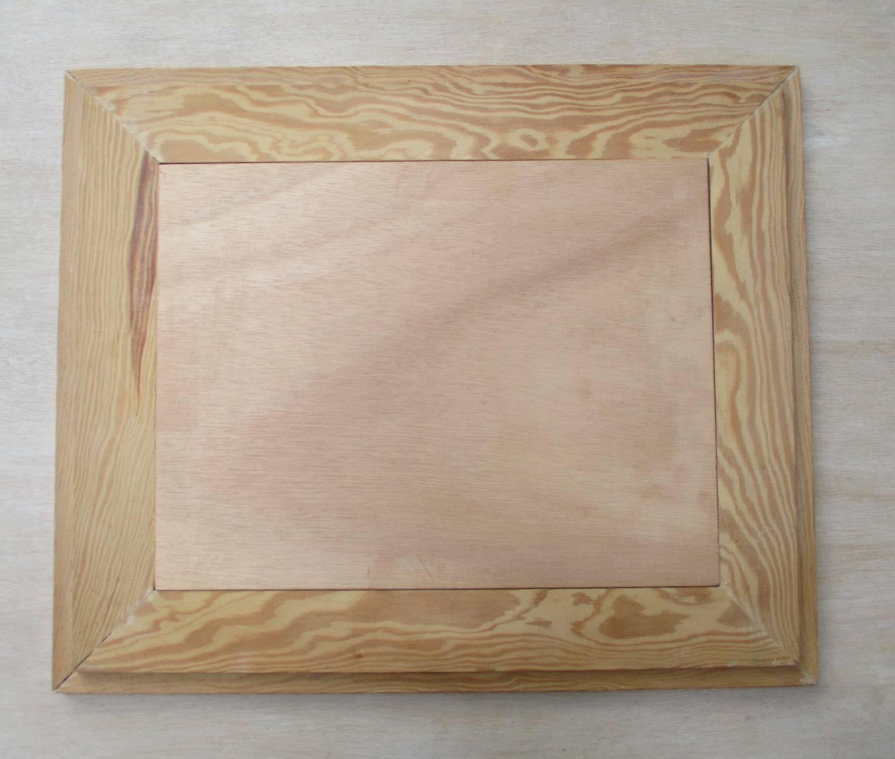 Old grooved natural wood frame - design for 250 x 325 mm subject