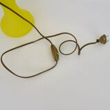 Yellow glass paste mushroom lamp in Art Nouveau style