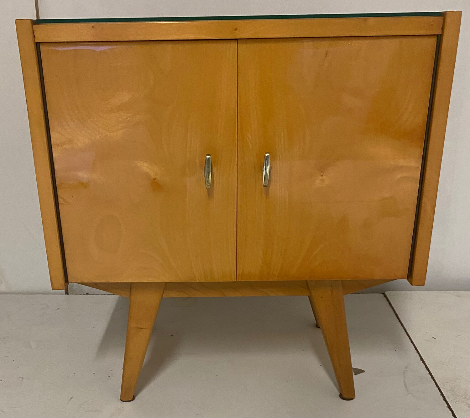 Vintage bed and bedside