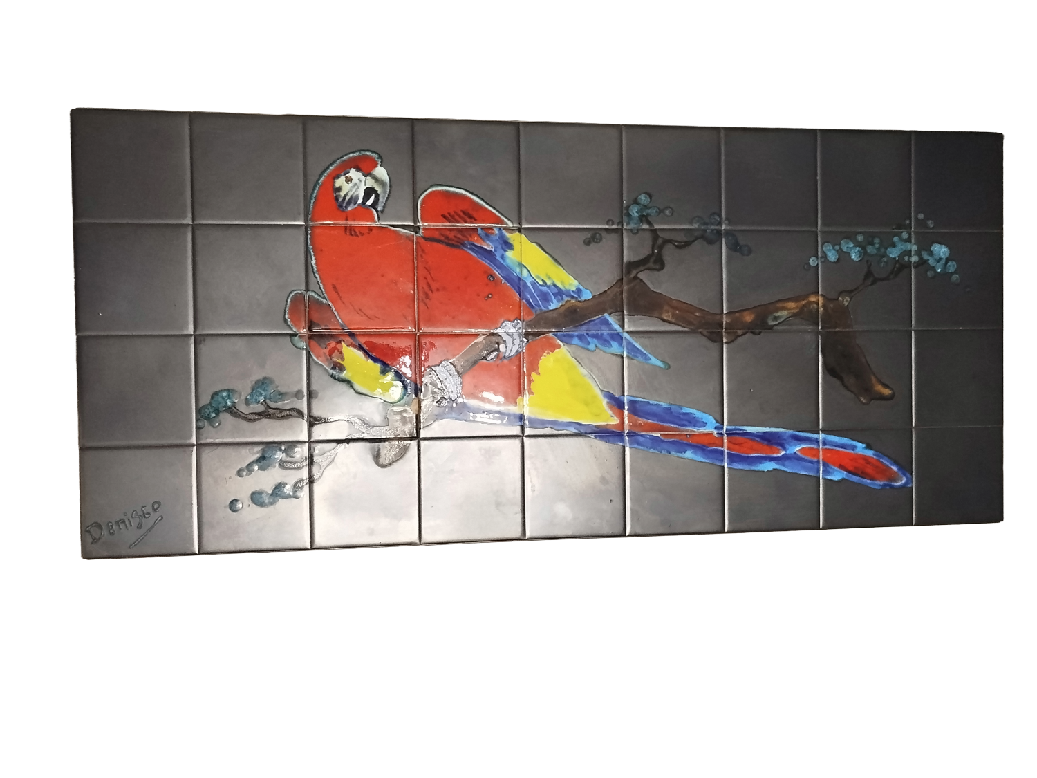 Ceramic coffee table from the 1950s signed Denisco.