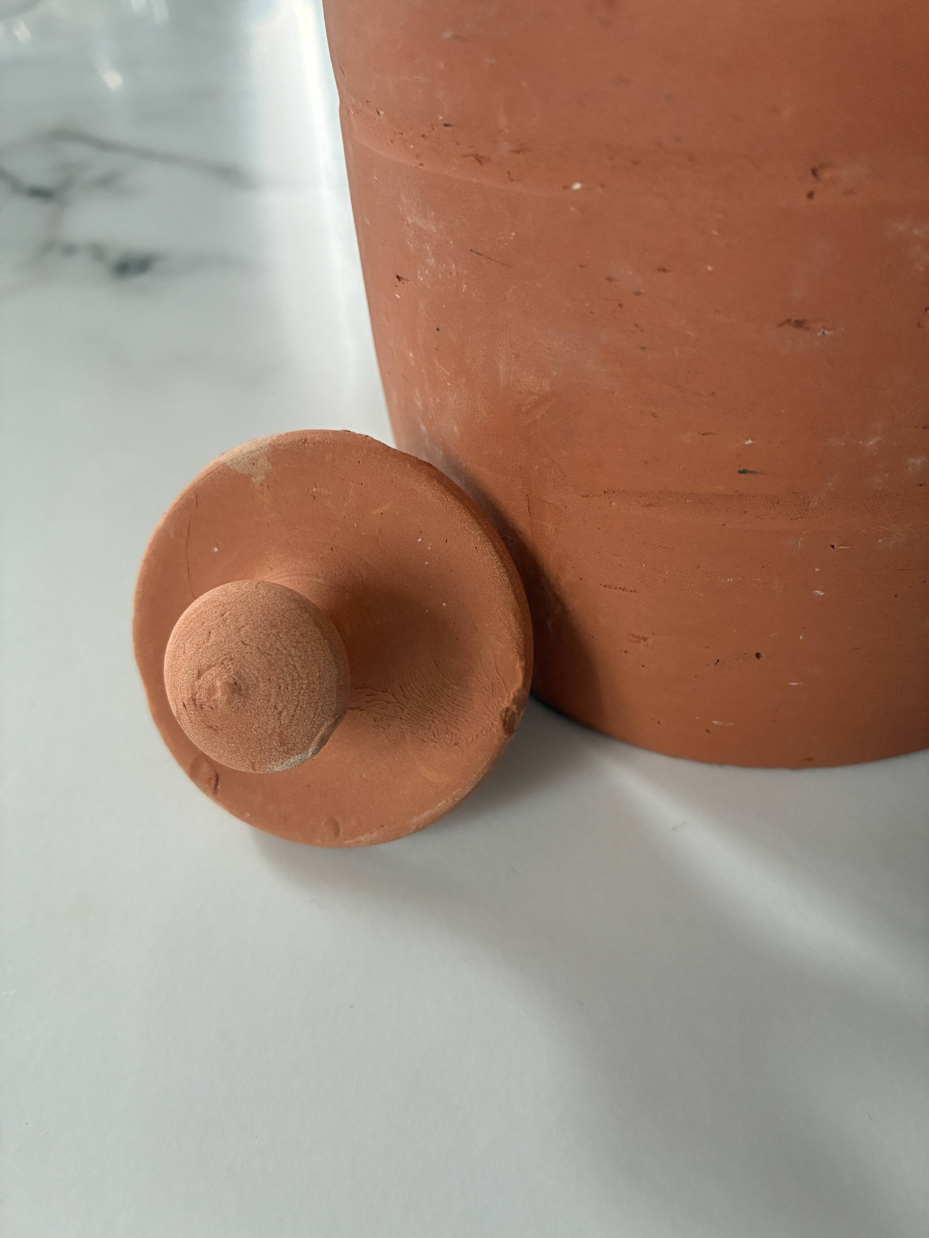 Raw terracotta pitcher