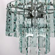 Italian cut glass chandelier by Zero Quattro. 1970s
