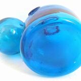 Carafe with blue Empoli stopper from the 70s Height 24.5 cm