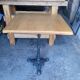 Vintage bistro gueridon table 65/65 cm wood and cast iron