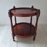 Coffee table / Side table / Round wooden end table