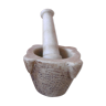 Mortar and hard stone pestle for aioli or herbalism