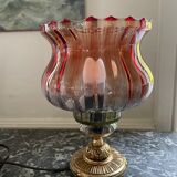 Brass foot tulip lamp