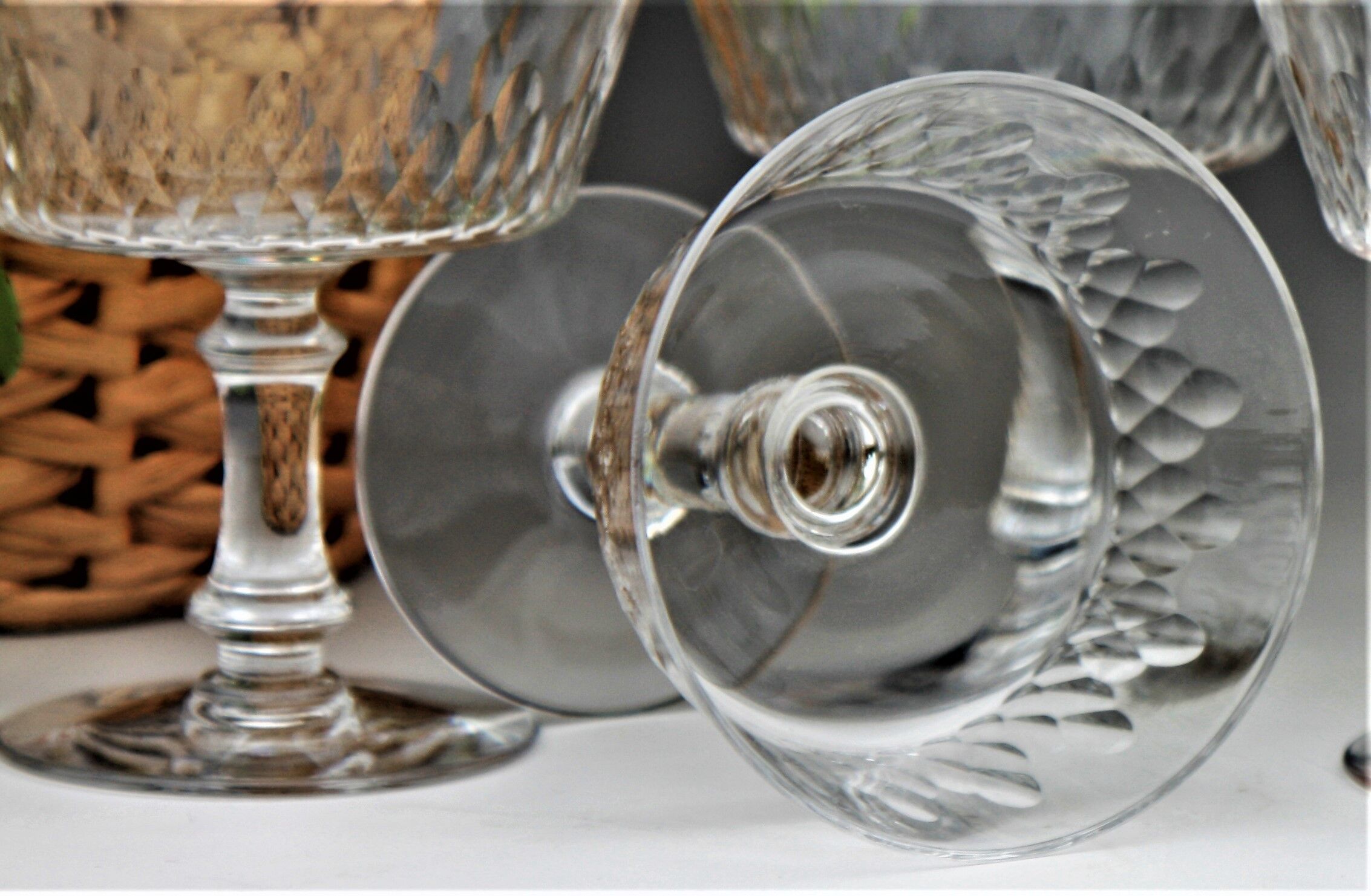 4 Baccarat crystal champagne glasses model Champigny Richelieu