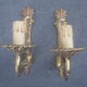 Pair of wall lights in brass