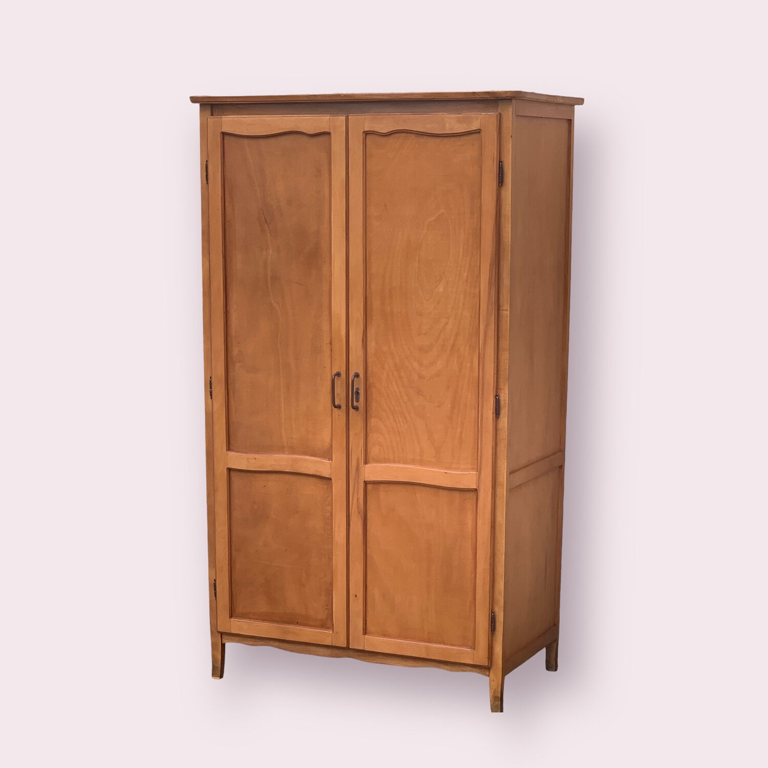 Parisian wardrobe vintage beech 1970