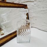 Chiseled glass whiskey decanter 1970s