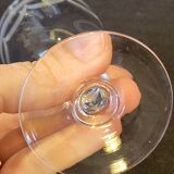 6 verres à vin en cristal gravé fin XIXème