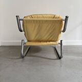 Vintage yellow Bauhaus armchair