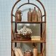 Rattan shelf on legs (refurbished)