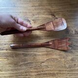 Wooden salad servers - vintage
