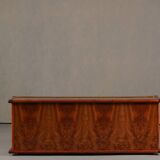 Vintage Italian sideboard in burl elm by Alberto Smania for Studio Smania Interni, Italy, 1960s