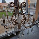 Rose gold chandelier and pampilles